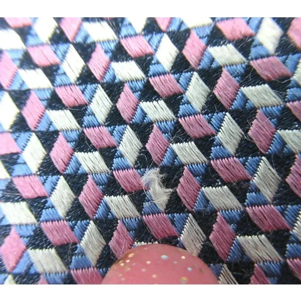 MICHAEL KORS Men's Silk Blend Necktie Designer 3D Blue Pink Black White Print